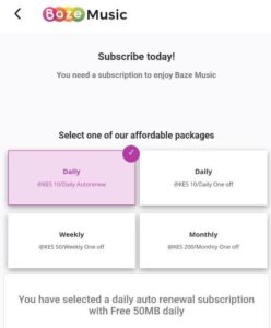 Baze music packages