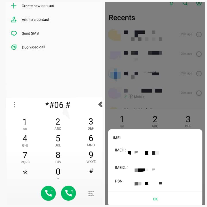 Get Your IMEI by dailing USSD Code on your Phone app