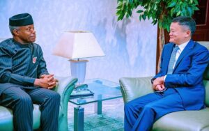 Jack Ma with Nigerian Vice President