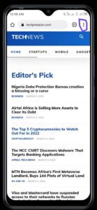 Start page on phone