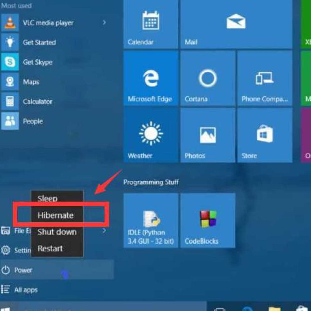 How to Add a Hibernate Option to your PC Start Menu