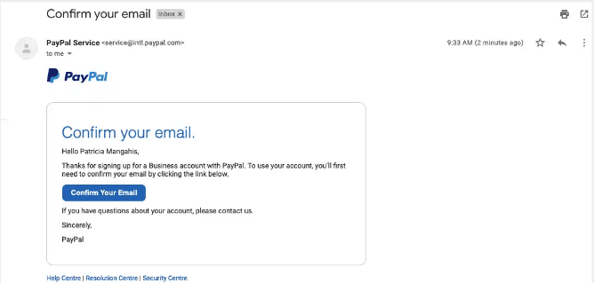 Email verification mail