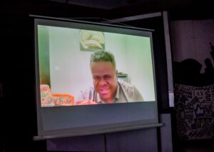 Williams Chukwudi speaking virtually, during the Daystar Career Clinic