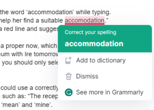Grammarly autocorrect