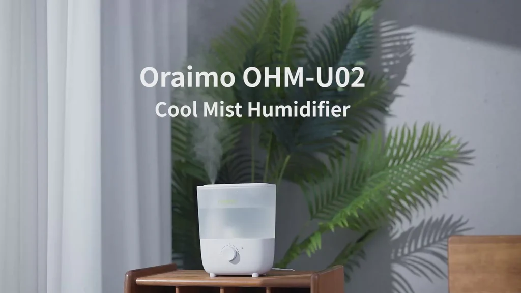 Oraimo 2.5L ultrasonic humidifier is designed for comfort