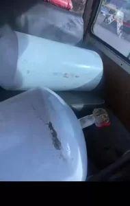 Exploded CNG cylinder