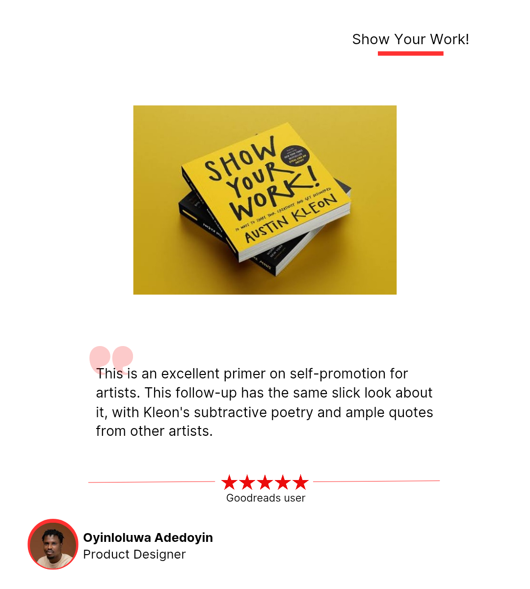 Show Your Work! by Austin Kleon