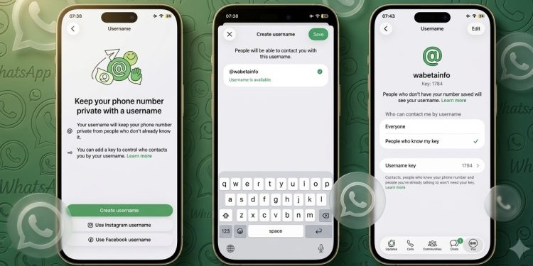 WhatsApp usernames